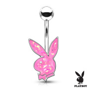 Piercing do břicha Playboy 006S-Pink
