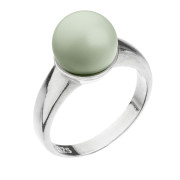Moderní stříbrný prsten s perlou Swarovski 35022.3 pastel green