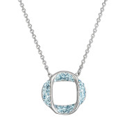 Stříbrný náhrdelník Swarovski elements 32016.3 aqua