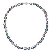 Perlový náhrdelník z říčních perel 922027.3/9266A peacock