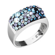 Stříbrný prsten Swarovski elements 35014.3 blue style