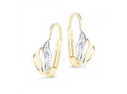 Zlaté visací náušnice s diamanty DZ8024-55-00-X-R1