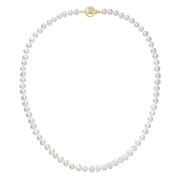 Perlový náhrdelník z říčních perel 922001.1/9270A bílý