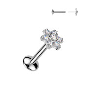 Titanová labreta s Moissanity SEMITL07