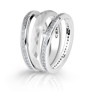 Elegantní dámský prsten Cerafi Kombinacione Bianco 127