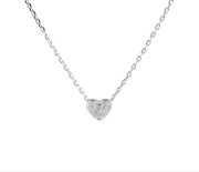 Náhrdelník stříbrné srdíčko se zirkony 3092190009