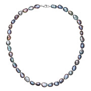Perlový náhrdelník z říčních perel 822027.3/9260B peacock
