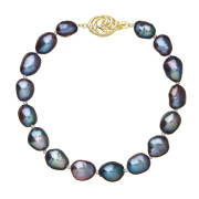 Perlový náramek z říčních perel 923011.3/9265A peacock