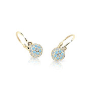 Náušnice pro miminka zlaté Cutie Jewellery C2150Z-Arctic Blue
