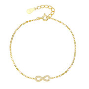 Pozlacený stříbrný náramek nekonečno 3142740001 - Nekonečno