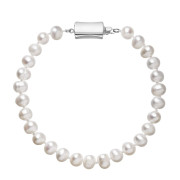 Perlový náramek z říčních perel 823001.1/9267B bílý