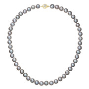 Perlový náhrdelník z říčních perel 922028.3/9270A grey
