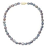 Perlový náhrdelník z říčních perel 922027.3/9267A peacock