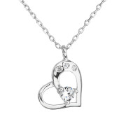 stříbrný náhrdelník srdce 12022.1
