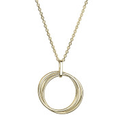 Stříbrný pozlacený náhrdelník 62001