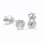 Náušnice z bílého zlata pecky s diamanty DZ60236-30-00-X-2