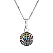 Stříbrný náhrdelník se Swarovski krystaly kulatý měsíční 32086.3 moonlight