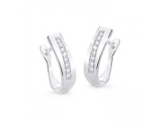 Diamantové náušnice z bílého zlata DZ8018B