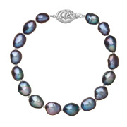 Perlový náramek z říčních perel 823011.3/9265B peacock