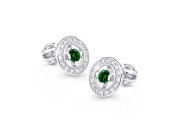 Náušnice z bílého zlata na šroubek Z6413-1988BGR