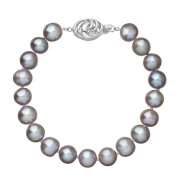 Perlový náramek z říčních perel 823010.3/9265B grey