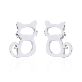 Ocelové náušnice dámské WJHE232 - Kočky