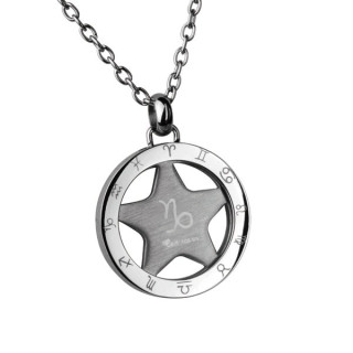 Přívěsek se znamením horoskopu Kozoroh z chirurgické oceli PSS63