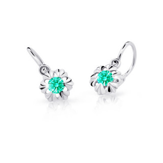 Dětské náušnice z bílého zlata C2213B-Mint Green