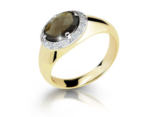 Elegantní zlatý dámský prsten s drahokamem záhněda Z9003-1892-ZA-X-1