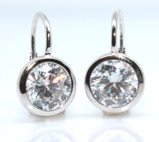 Dámské stříbrné visací náušnice 306598