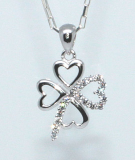 Přívěsek stříbrný čtyřlístek 306283