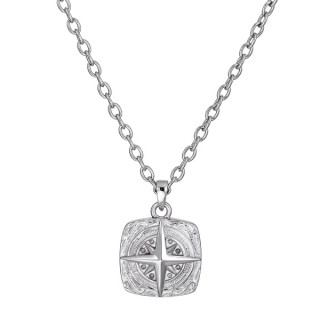 Náhrdelník z chirurgické oceli směrová růžice Genco GPSS1609ST