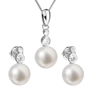 Perlová souprava stříbrných šperků 29035.1