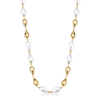 Elegantní pozlacený náhrdelník z chirurgické oceli Brosway PERFECT BPC71