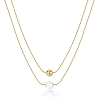 Moderní pozlacený náhrdelník Brosway PERFECT BPC47