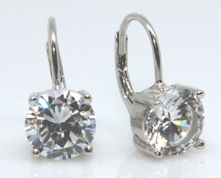 Dámské stříbrné visací náušnice 307192