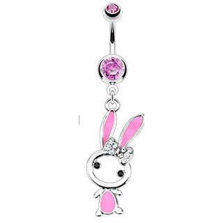 Piercing do pupiku 12431 - Pink
