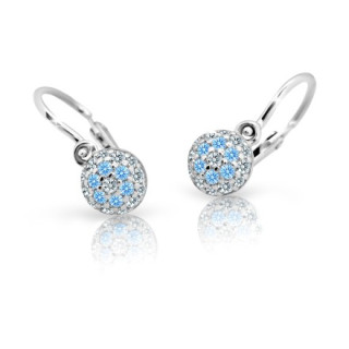 Dětské náušnice z bílého zlata Cutie Jewellery C2150B-Arctic Blue
