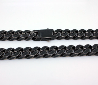 Náhrdelník z chirurgické oceli v barvě pistolové šedi WJHN246