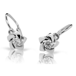Dětské náušnice zlaté CUTIE JEWELLERY C2201B CZ White