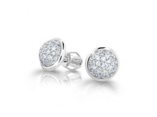 Náušnice z bílého zlata s diamanty DZ6404-3258B