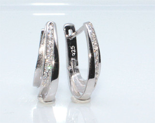 Stříbrné naušnice se zirkony 308430