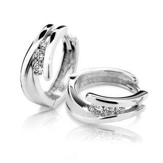 Náušnice z bílého zlata s diamanty DZ6433-1794-80-00-X-2