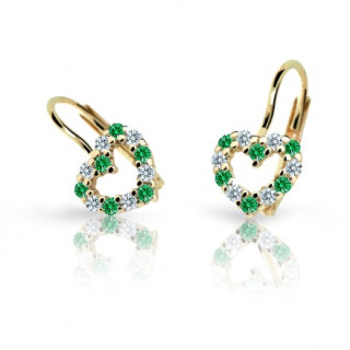 Dívčí náušnice Cutie C2157R-KL-Emerald Green