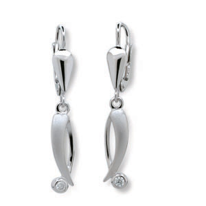 Visací stříbrné náušnice se zirkony 1800