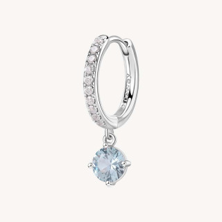 Visací stříbrná náušnice se zirkony Brosway Fancy Cloud Light Blue FCL83