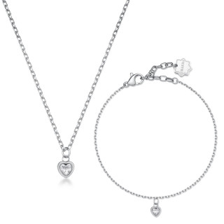 Ocelový náramek a náhrdelník v sadě Brosway Chakra BHKLE01