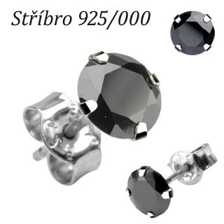 Stříbrné náušnice se zirkony SESRDK