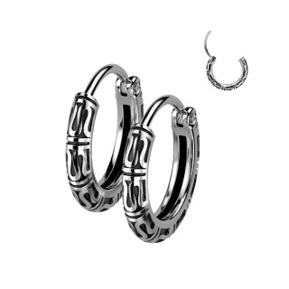 Ocelové náušnice kroužky 4279