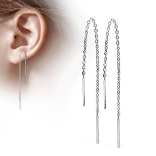 Dlouhé ocelové náušnice 3369-Steel